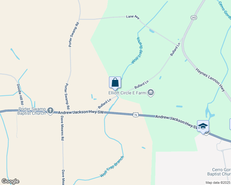 map of restaurants, bars, coffee shops, grocery stores, and more near 215 Bullard Lane in Cerro Gordo