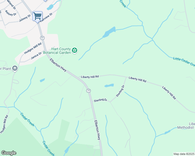 map of restaurants, bars, coffee shops, grocery stores, and more near 232 Liberty Hill Road in Hartwell