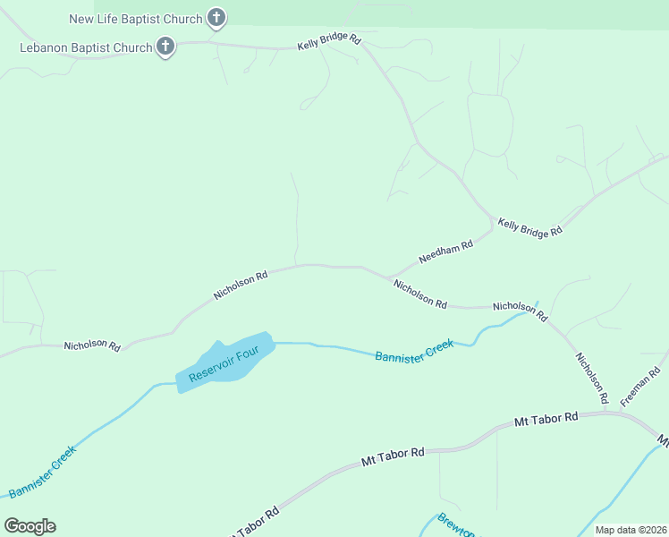 map of restaurants, bars, coffee shops, grocery stores, and more near 7595 Nicholson Road in Cumming