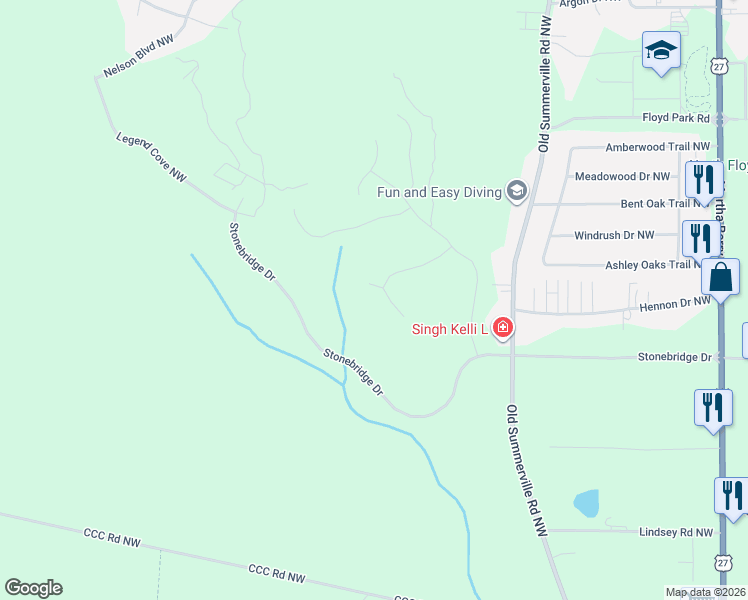map of restaurants, bars, coffee shops, grocery stores, and more near 21 Norman Lane in Rome