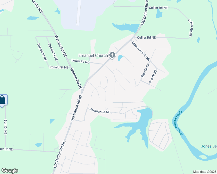 map of restaurants, bars, coffee shops, grocery stores, and more near 8 Gala Drive Northeast in Rome