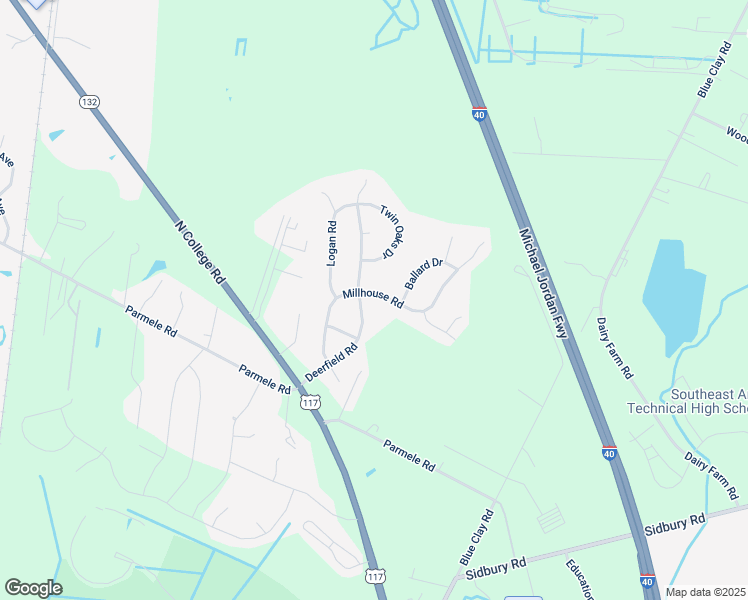 map of restaurants, bars, coffee shops, grocery stores, and more near 304 Millhouse Road in Castle Hayne