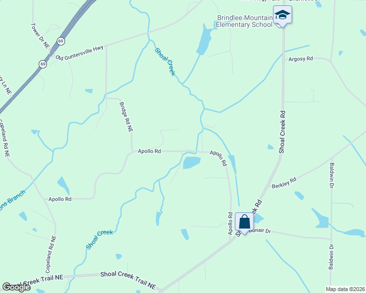 map of restaurants, bars, coffee shops, grocery stores, and more near 676 Apollo Road in Arab