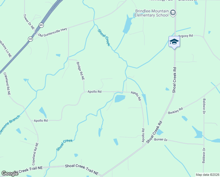 map of restaurants, bars, coffee shops, grocery stores, and more near 676 Apollo Road in Arab