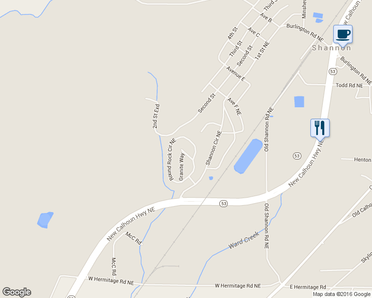 map of restaurants, bars, coffee shops, grocery stores, and more near 8 Marble Street Northeast in Rome