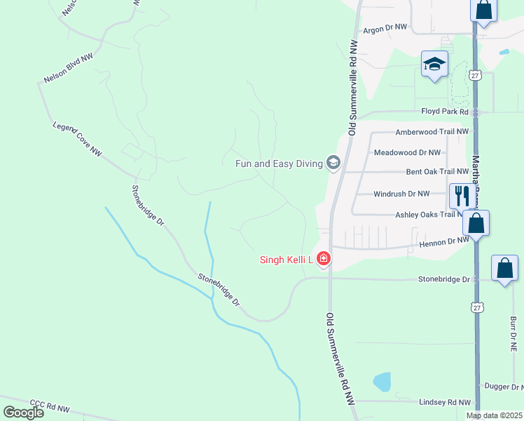 map of restaurants, bars, coffee shops, grocery stores, and more near 8 Norman Lane in Rome