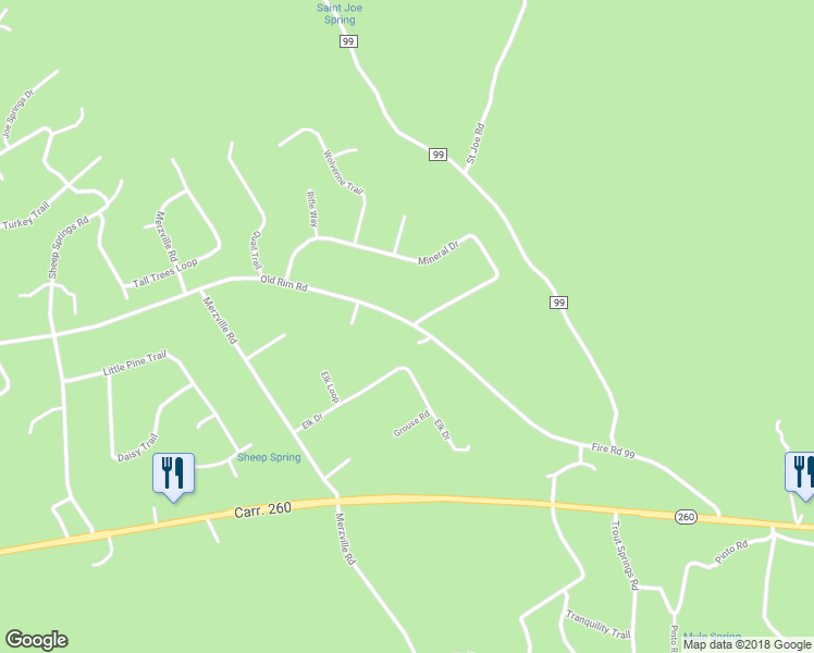 map of restaurants, bars, coffee shops, grocery stores, and more near 2120 Old Rim Road in Coconino County