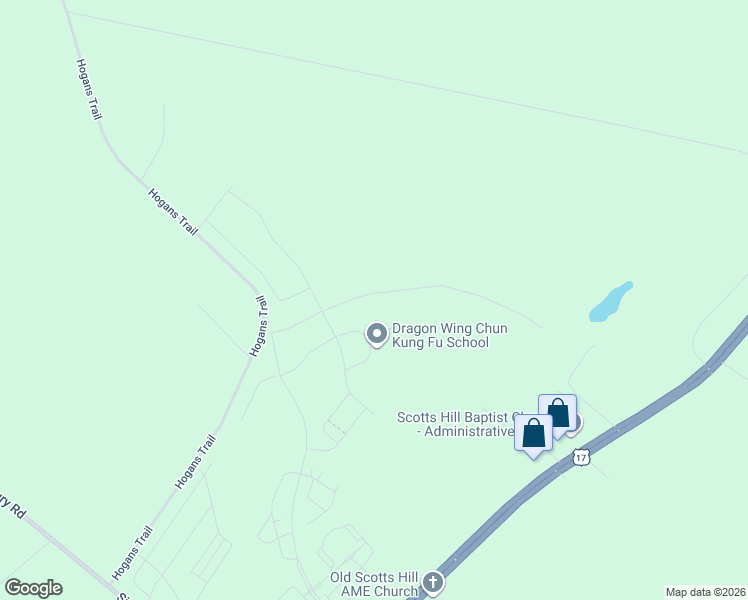 map of restaurants, bars, coffee shops, grocery stores, and more near Hogans Trail in Wilmington