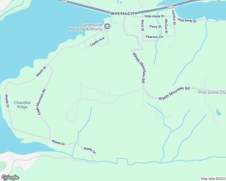 map of restaurants, bars, coffee shops, grocery stores, and more near 4020 Wyeth Rock Road in Guntersville
