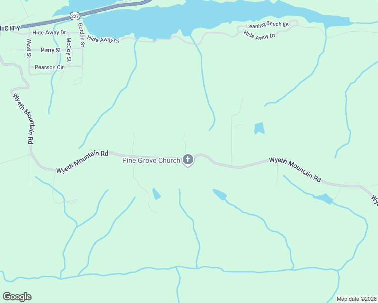 map of restaurants, bars, coffee shops, grocery stores, and more near 4538-4690 Wyeth Mountain Road in Guntersville