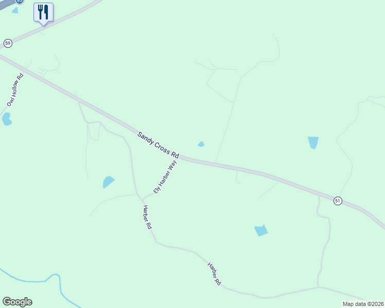 map of restaurants, bars, coffee shops, grocery stores, and more near 8750 Sandy Cross Road in Carnesville