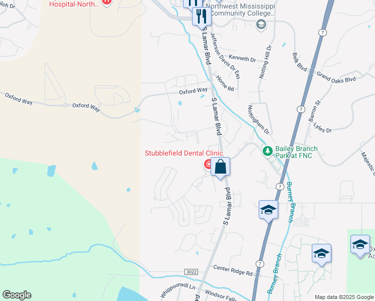 map of restaurants, bars, coffee shops, grocery stores, and more near 107 Farm View Drive in Oxford