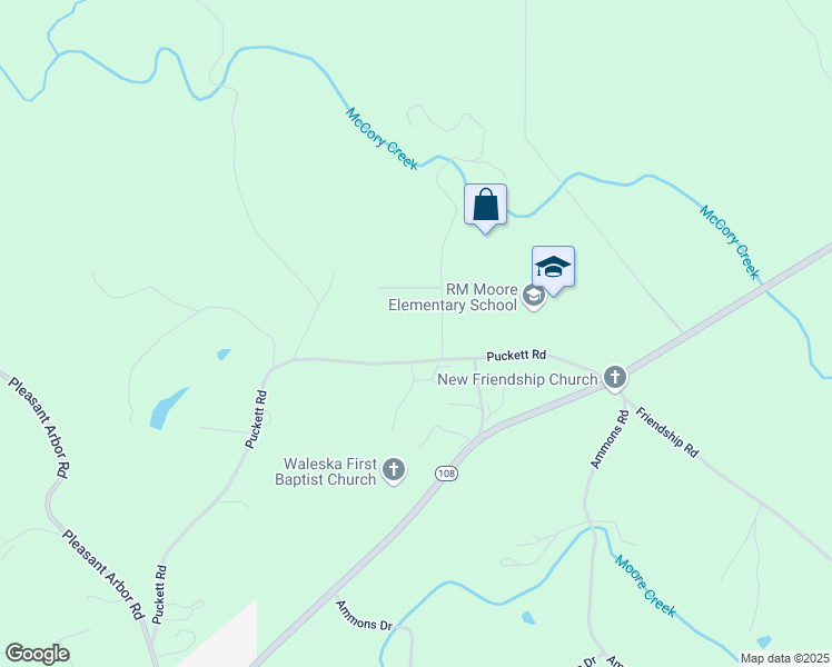 map of restaurants, bars, coffee shops, grocery stores, and more near 145 Pine Bark Trail in Waleska