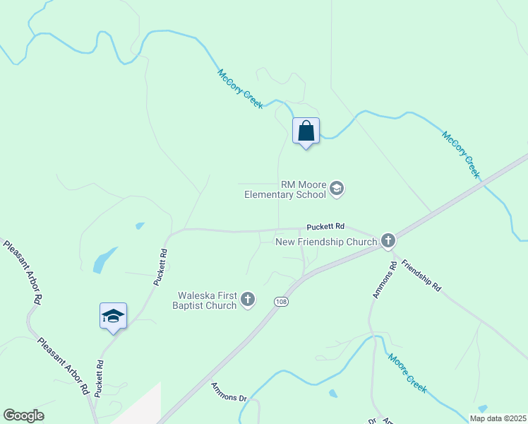 map of restaurants, bars, coffee shops, grocery stores, and more near 145 Pine Bark Trail in Waleska