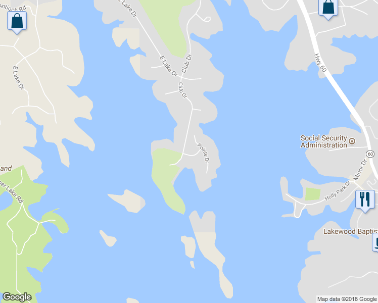 map of restaurants, bars, coffee shops, grocery stores, and more near 2901 Club Place in Gainesville
