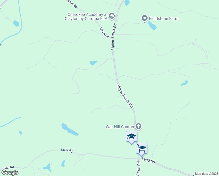 map of restaurants, bars, coffee shops, grocery stores, and more near 758 Upper Burris Road in Canton