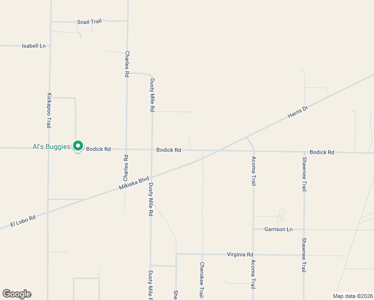 map of restaurants, bars, coffee shops, grocery stores, and more near Bodick Road in San Bernardino County