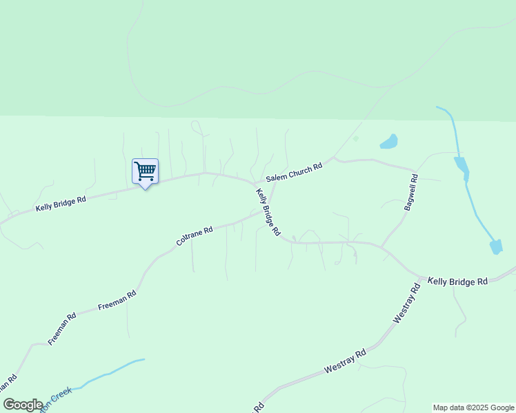 map of restaurants, bars, coffee shops, grocery stores, and more near 60 Coltrane Road in Dawsonville