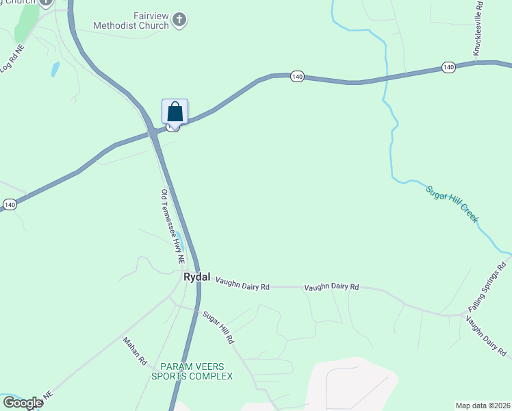 map of restaurants, bars, coffee shops, grocery stores, and more near 5 Vaughn Dairy Road in Rydal
