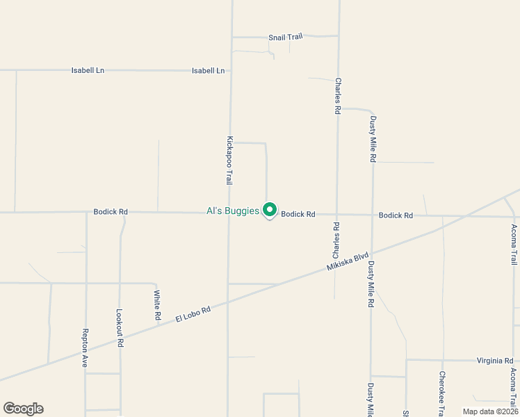 map of restaurants, bars, coffee shops, grocery stores, and more near 55354 El Lobo Road in Landers