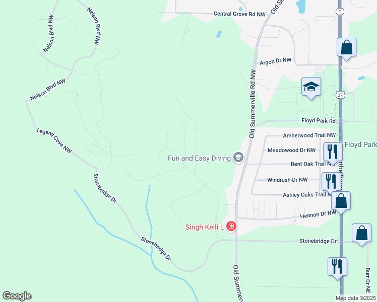 map of restaurants, bars, coffee shops, grocery stores, and more near 6 Palmer Drive in Rome