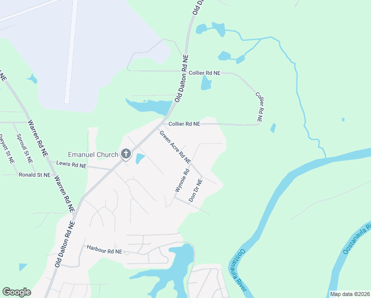 map of restaurants, bars, coffee shops, grocery stores, and more near 13 Green Acre Road Northeast in Rome