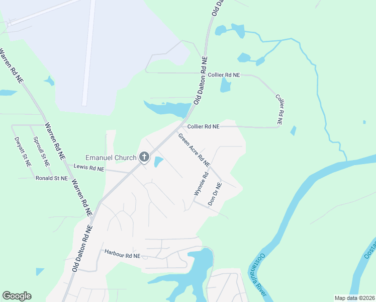 map of restaurants, bars, coffee shops, grocery stores, and more near 6 Green Acre Road Northeast in Rome