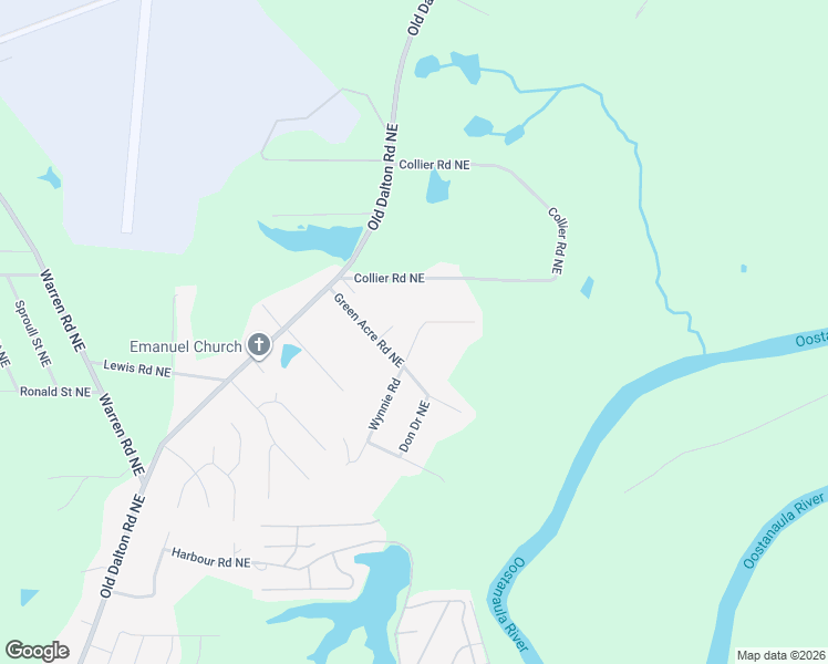 map of restaurants, bars, coffee shops, grocery stores, and more near 13 Green Acre Road Northeast in Rome