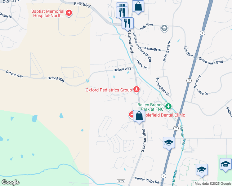 map of restaurants, bars, coffee shops, grocery stores, and more near 101 Farm View Drive in Oxford