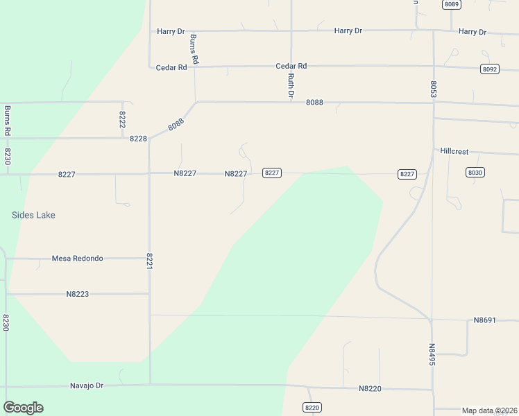 map of restaurants, bars, coffee shops, grocery stores, and more near 134 County Road in Concho