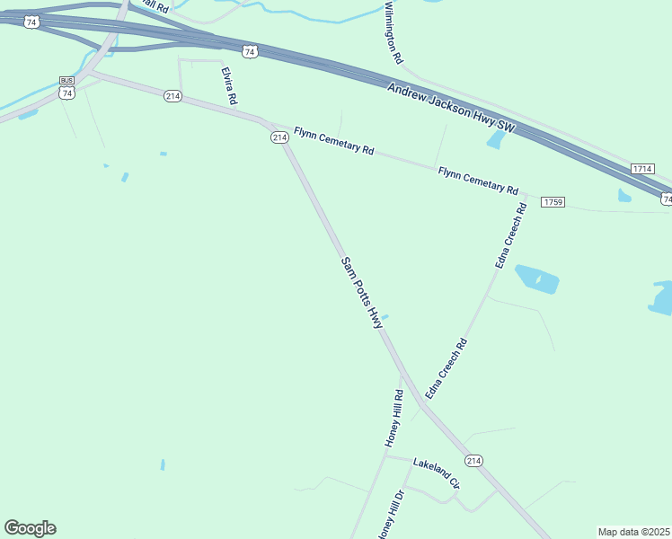 map of restaurants, bars, coffee shops, grocery stores, and more near 974 Sam Potts Highway in Whiteville