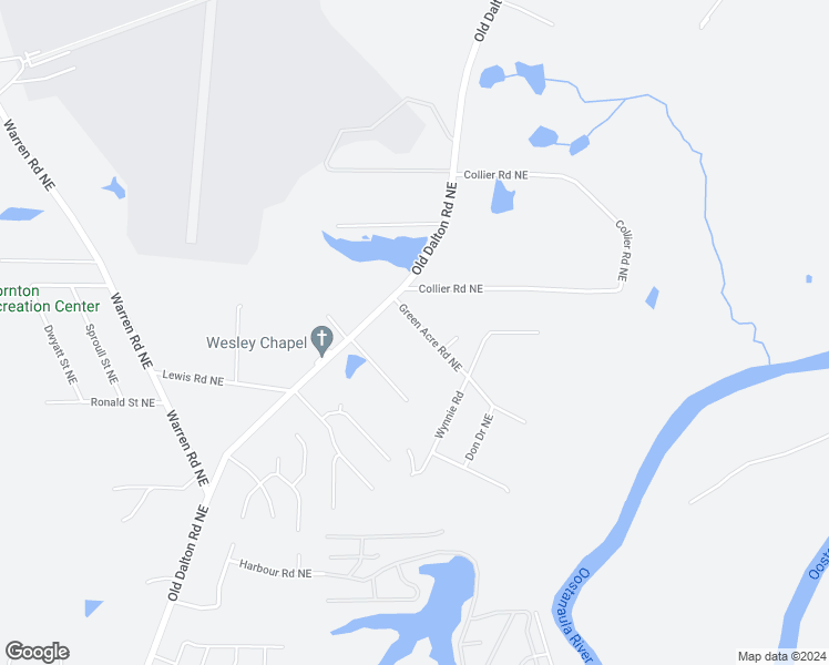 map of restaurants, bars, coffee shops, grocery stores, and more near 4 Green Acre Road Northeast in Rome