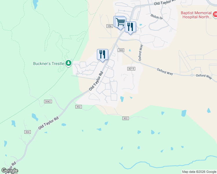map of restaurants, bars, coffee shops, grocery stores, and more near Old Taylor in Oxford