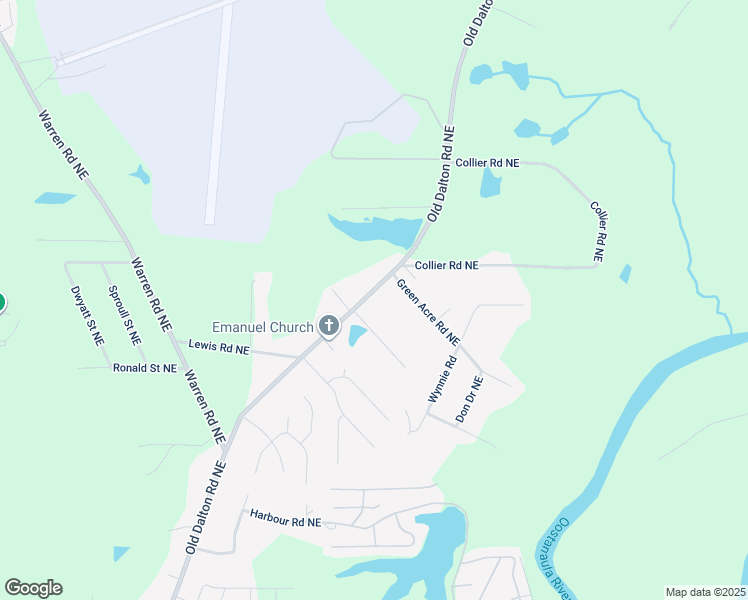 map of restaurants, bars, coffee shops, grocery stores, and more near 1492 Old Dalton Road Northeast in Rome
