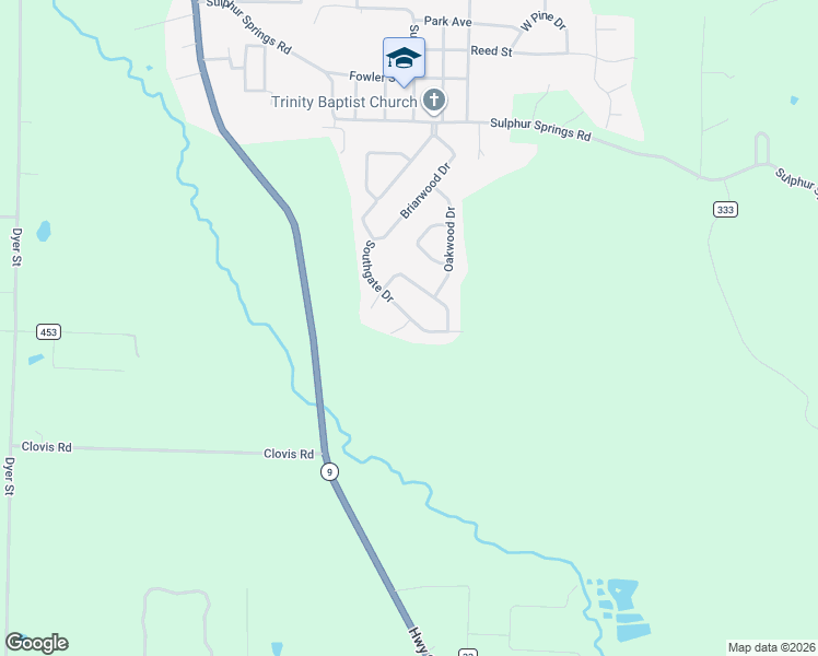 map of restaurants, bars, coffee shops, grocery stores, and more near 2802 Southgate Drive in Malvern