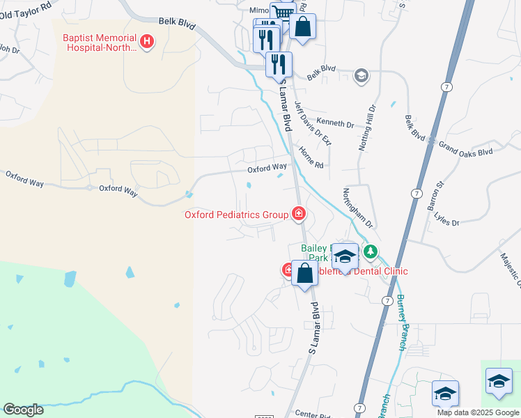 map of restaurants, bars, coffee shops, grocery stores, and more near 101 Farm View Drive in Oxford