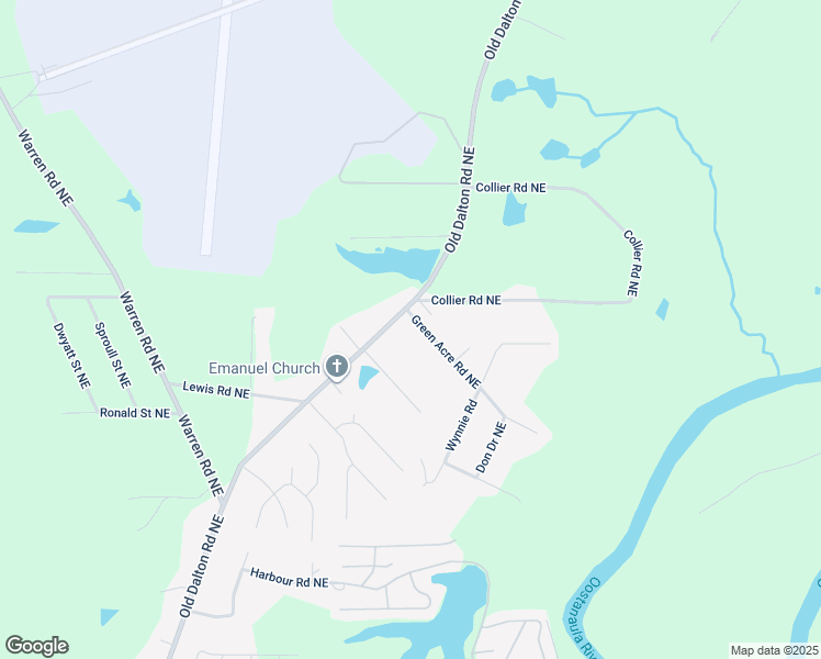 map of restaurants, bars, coffee shops, grocery stores, and more near 1492 Old Dalton Road Northeast in Rome