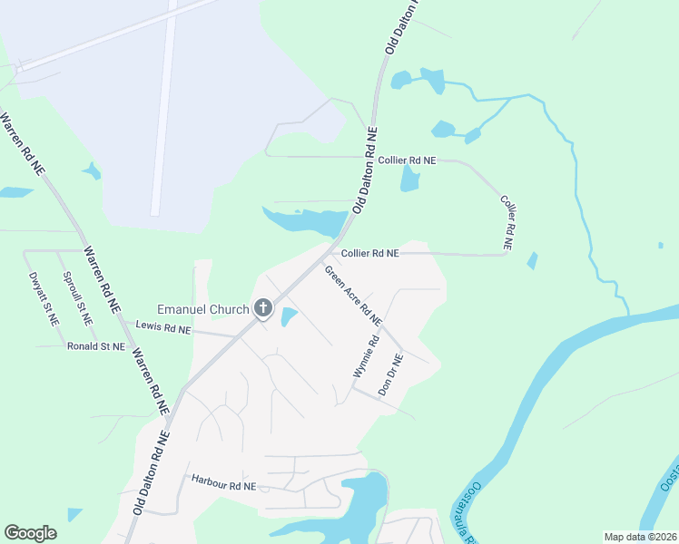 map of restaurants, bars, coffee shops, grocery stores, and more near 1542 Old Dalton Road Northeast in Rome