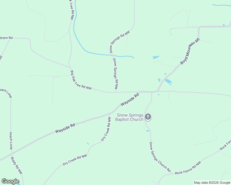 map of restaurants, bars, coffee shops, grocery stores, and more near 500-570 Snow Springs Road Northwest in Adairsville