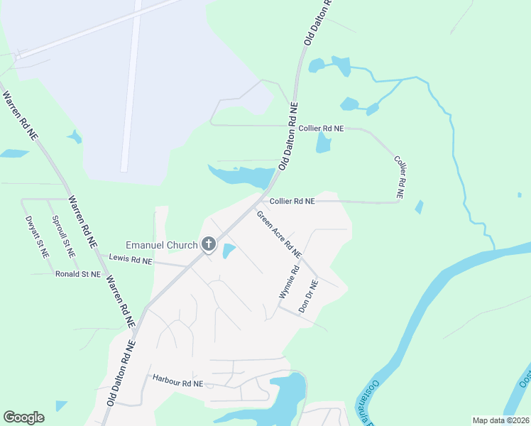 map of restaurants, bars, coffee shops, grocery stores, and more near 1542 Old Dalton Road Northeast in Rome