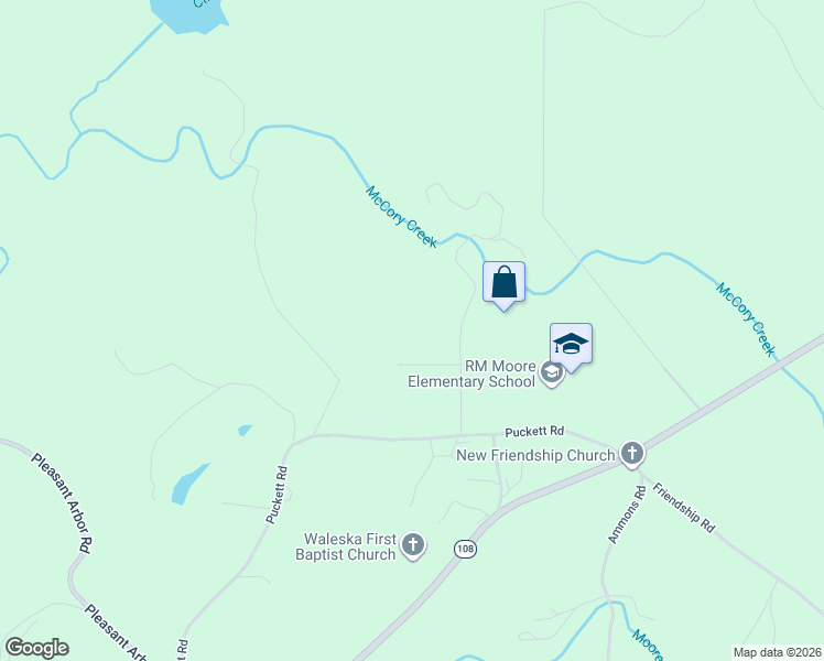 map of restaurants, bars, coffee shops, grocery stores, and more near 180 Forest Glen Drive in Waleska