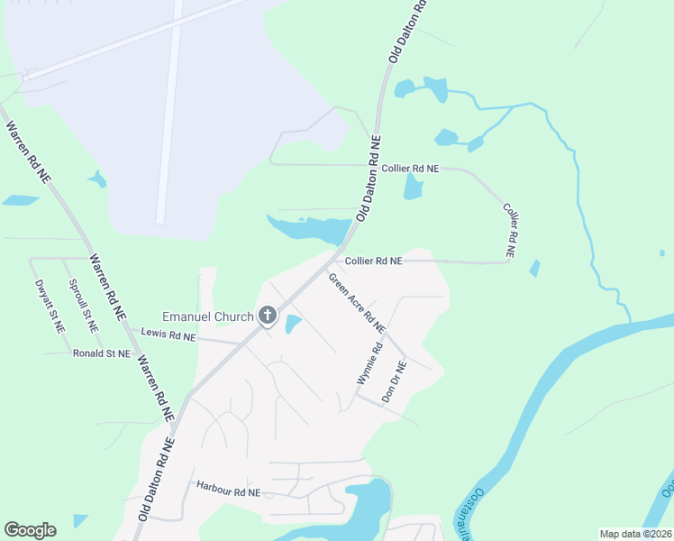 map of restaurants, bars, coffee shops, grocery stores, and more near 1542 Old Dalton Road Northeast in Rome