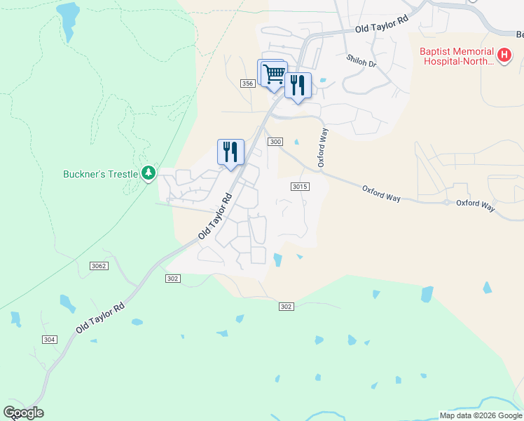 map of restaurants, bars, coffee shops, grocery stores, and more near 11 Private Road 3057 in Oxford