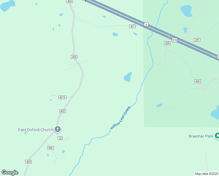 map of restaurants, bars, coffee shops, grocery stores, and more near 95 County Road 405 in Oxford