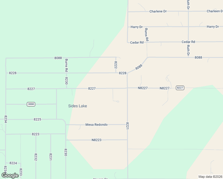 map of restaurants, bars, coffee shops, grocery stores, and more near Burns Road in Concho