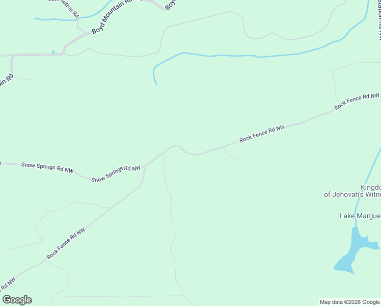 map of restaurants, bars, coffee shops, grocery stores, and more near 780 Rock Fence Road Northwest in Adairsville
