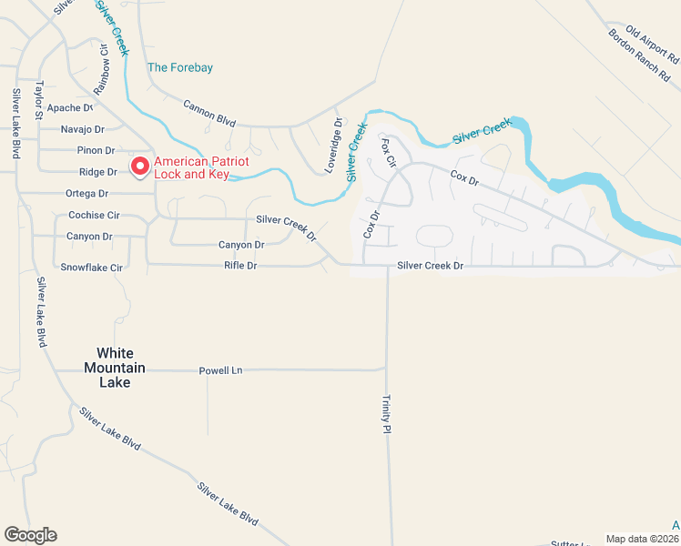map of restaurants, bars, coffee shops, grocery stores, and more near 8565 Rifle Drive in Show Low