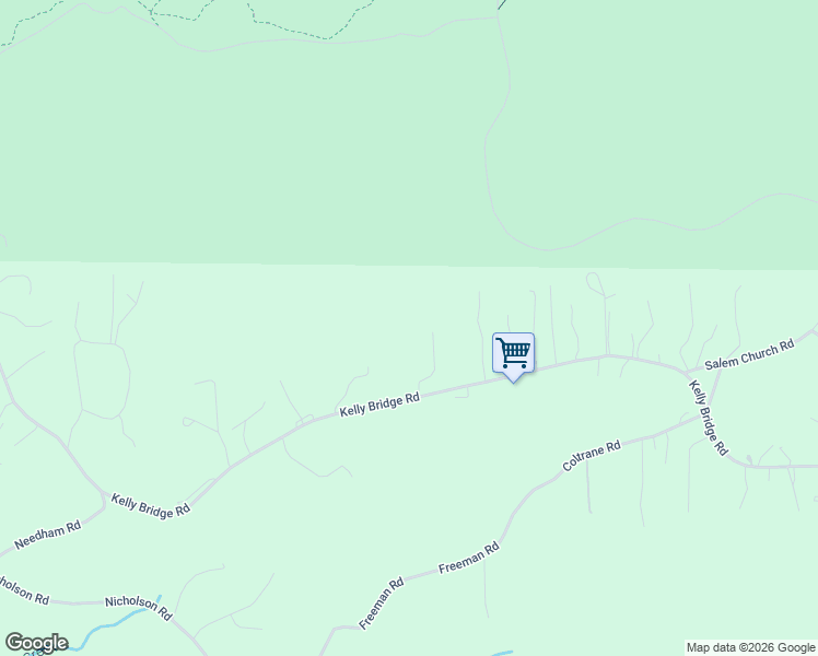 map of restaurants, bars, coffee shops, grocery stores, and more near 2492 Kelly Bridge Road in Dawsonville