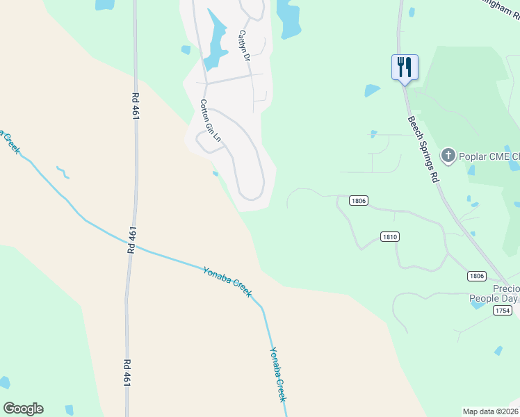 map of restaurants, bars, coffee shops, grocery stores, and more near 301 Cotton Gin Lane in Saltillo