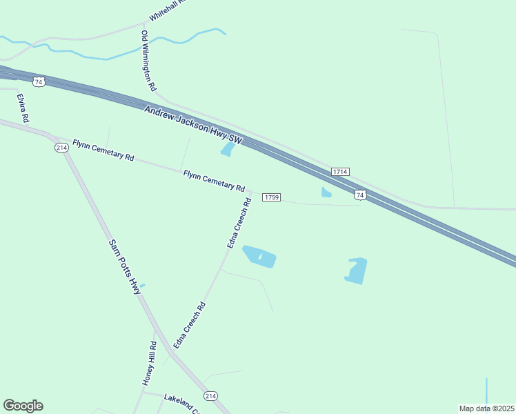 map of restaurants, bars, coffee shops, grocery stores, and more near 586 Edna Creech Road in Whiteville